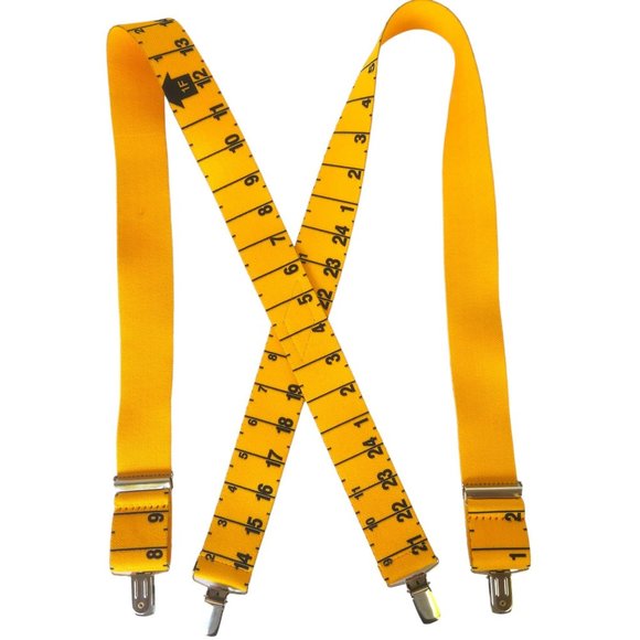Yardstick Liar's Suspenders Bright Yellow Men's Size 36" Long x 1-1/2" Wide - Picture 6 of 6